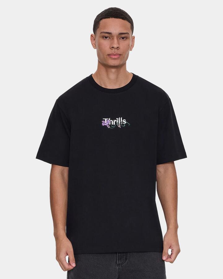 Image of T-Shirts. Product name - Thrills Mens Nature'S Takeover Oversized T-Shirt Black in Black colour by brand - Thrills