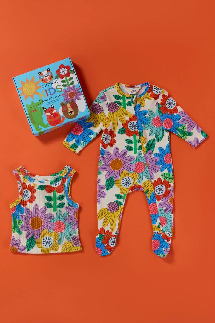 Image of Baby Gift Sets. Product name - Blooming Baby Gift Pack in Multi colour by brand - Gorman