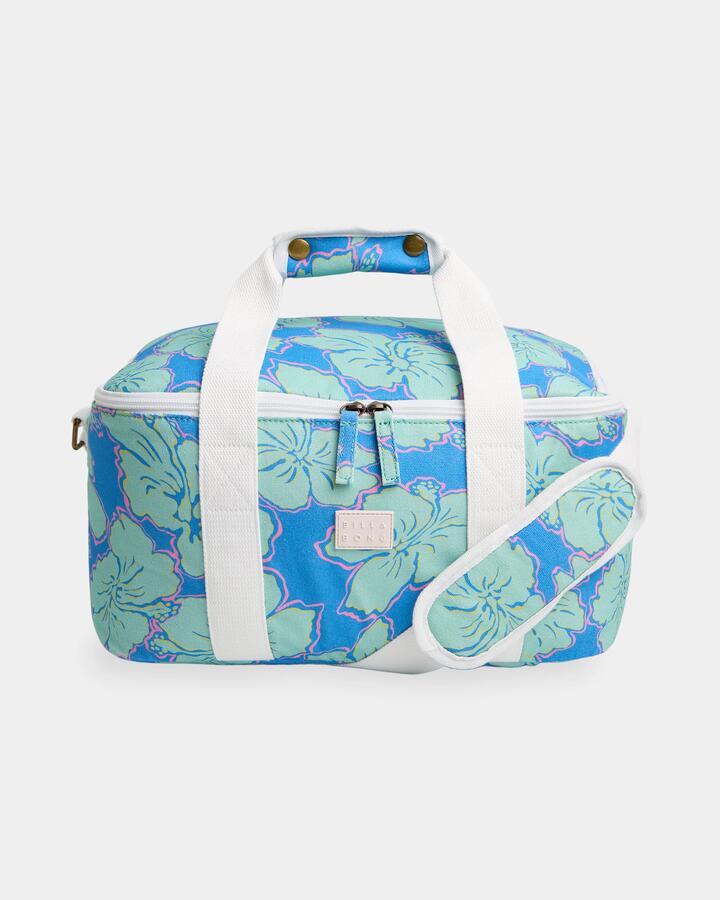 Image of Bags. Product name - Billabong Womens Happy Hibiscus Cooler Bag Tidal Blue in Tidal Blue colour by brand - Billabong
