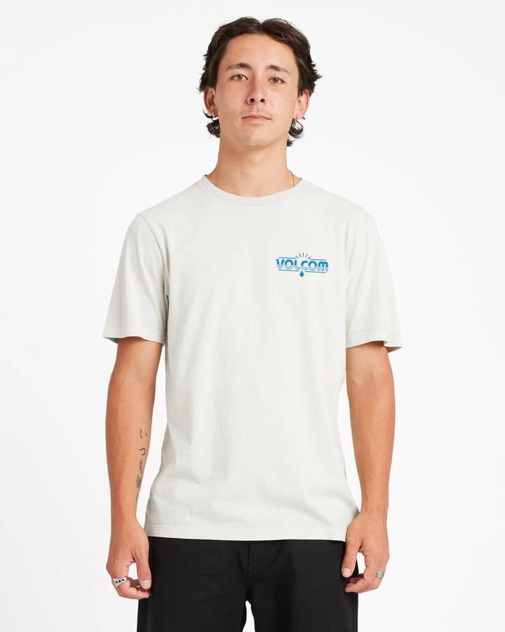 Image of T-Shirts. Product name - Volcom Mens Aus The Early T-Shirt Off White in Off White colour by brand - Volcom