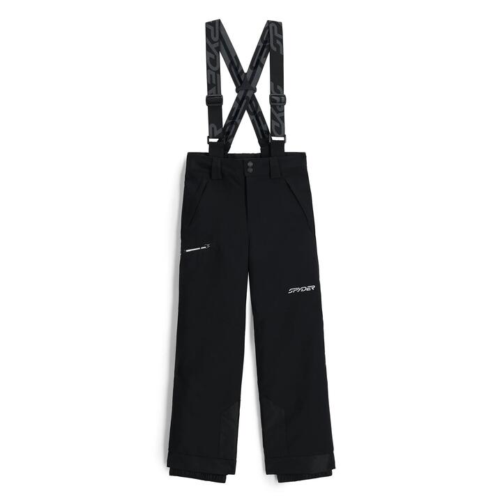 Image of a model wearing Pants. Product name - Spyder Boys 8-16 Propulsion Snow Pants Black in Black colour by brand - Spyder