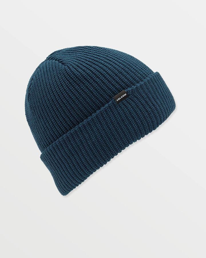 Image of Hats. Product name - Volcom Sweep Lined Beanie Deep Blue in Deep Blue colour by brand - Volcom
