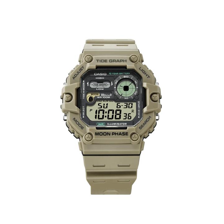 Image of Watches. Productname: Casio Tide Graph Brown Digital Watch WS1700H-5A in Watch colour by brand - Casio