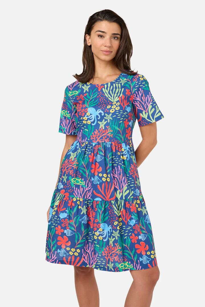 Image of Dresses. Productname: Coral Reef Smock Dress in Blue colour by brand - Princess Highway