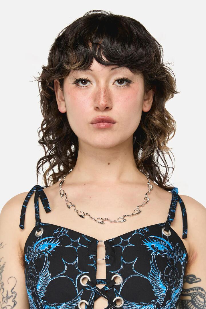 Image of Necklaces. Productname: Cyber Necklace in Silver colour by brand - Dangerfield
