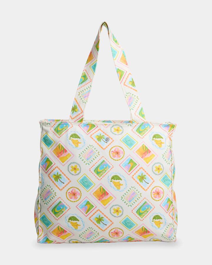Image of Bags. Productname: Roxy Postcards Tote Tote Bag Egret - in Egret colour by brand - Roxy