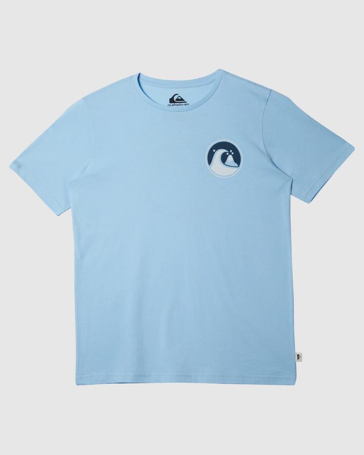 Image of T-Shirts. Product name - Quiksilver Boys 8-16 Big Wheels T-Shirt Airy Blue in Airy Blue colour by brand - Quiksilver