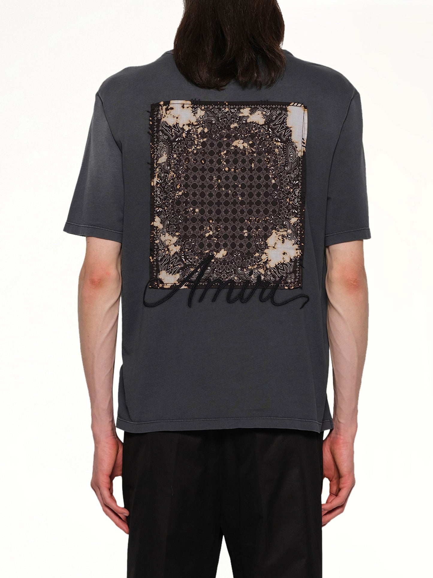 AMIRI Bleach Bandana Patch T-Shirt (Black)
