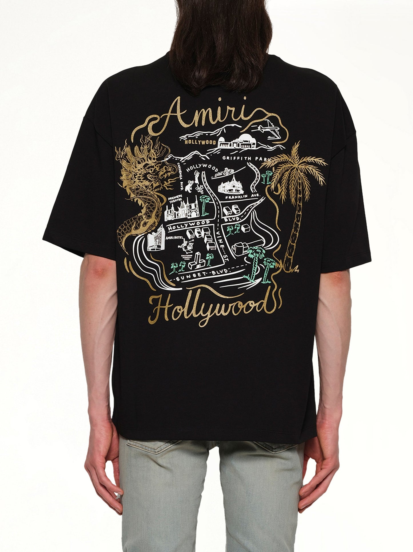 AMIRI Amiri Hollywood Oversized Tee (Black)
