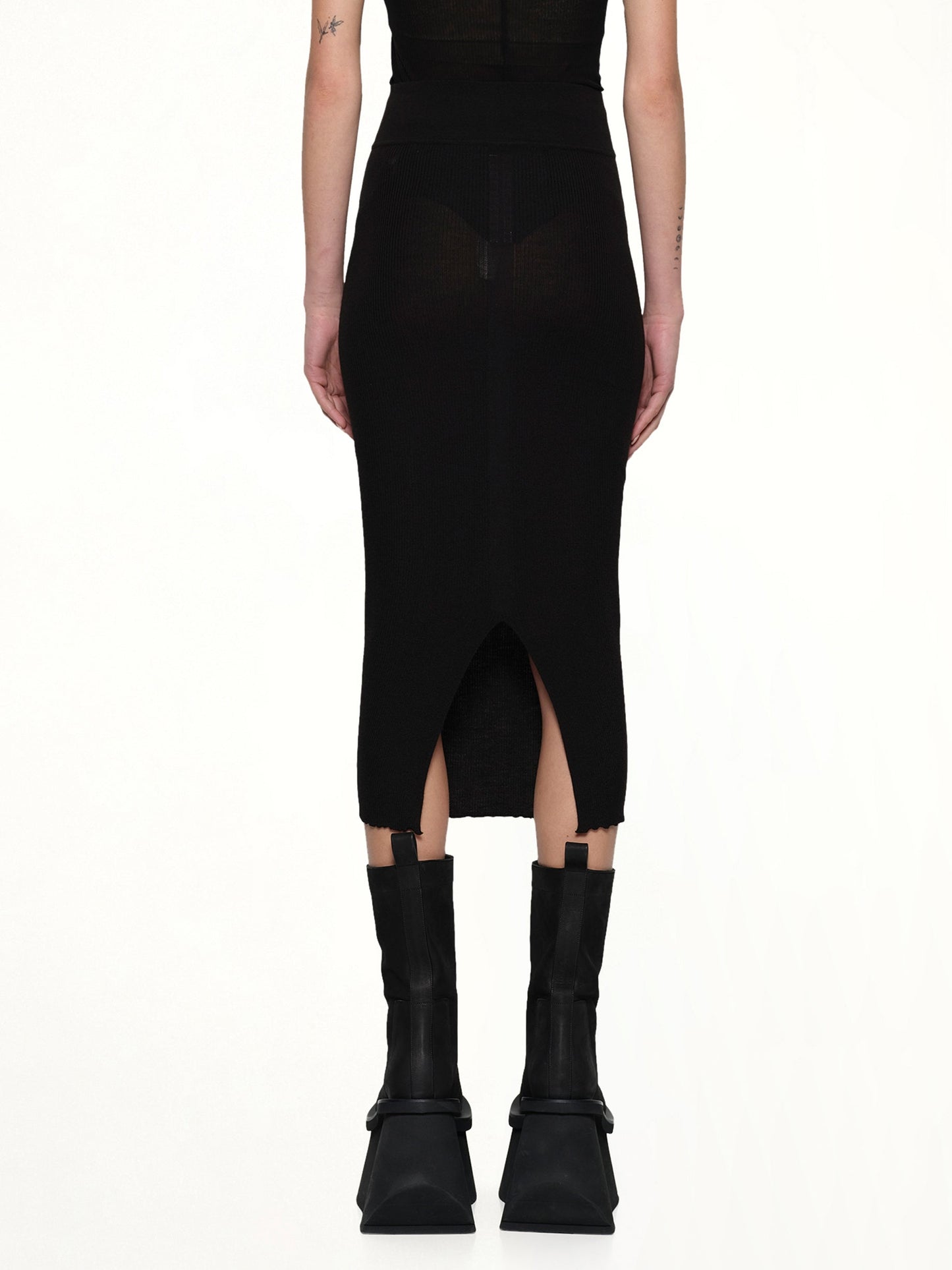 RICK OWENS Calf Skirt Motivo (Black)