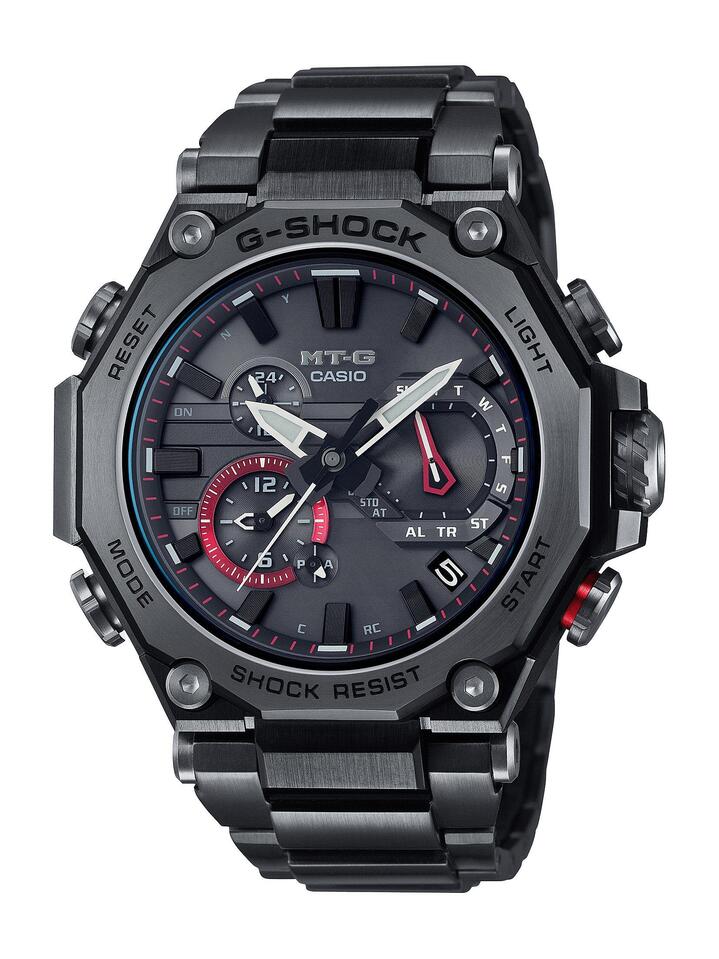 Image of Watches. Productname: Casio G Shock Mid Duo Peach Gold World Time Stopwatch Alarm 200M Water Resistant R/Gold Face White Resin Band GMS2100CW-7A in Watch colour by brand - Casio
