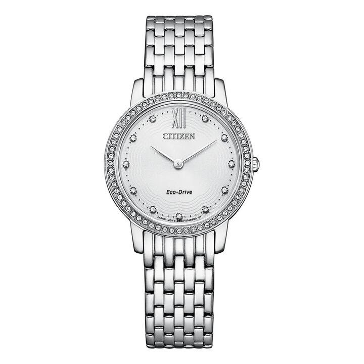 Image of Dresses. Productname: Citizen Dress Eco-Drive Women's White Watch EX1488-56A in Watch colour by brand - Citizen