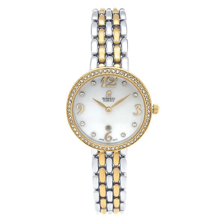 Image of Watches. Productname: Roberto Carati Chloe Two Tone Silver and Gold Women's Watch M9015-V1 in Watch colour by brand - Roberto Carati