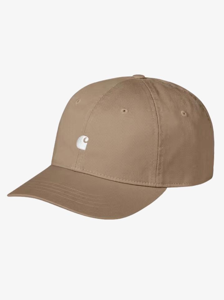 Image of Hats. Productname: Carhartt Wip Madison Logo Cap ONE SIZE Leather / White in Leather / White colour by brand - Carhartt Wip