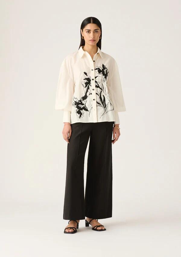 Image of Blouses. Productname: Lis Embroidery Blouse in Ivory colour by brand - MOS The Label