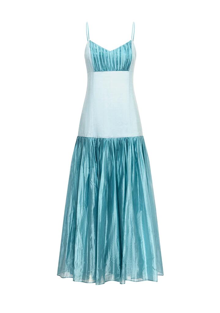 Image of Dresses. Productname: Serafina Linen Maxi Dress | MOS The Label in Seafoam colour by brand - MOS The Label