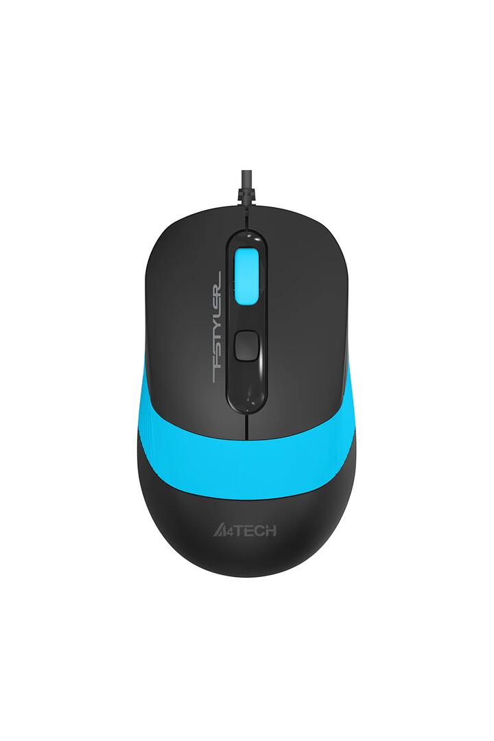 Image of Electronics Accessories. Productname: A4Tech FM10S Blue Silent Wired Office Mouse in Blue colour by brand - A4Tech