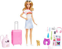 Image of Dolls. Product name - Barbie Doll And Accessories, Travel Set With Puppy in colour by brand - Toymate