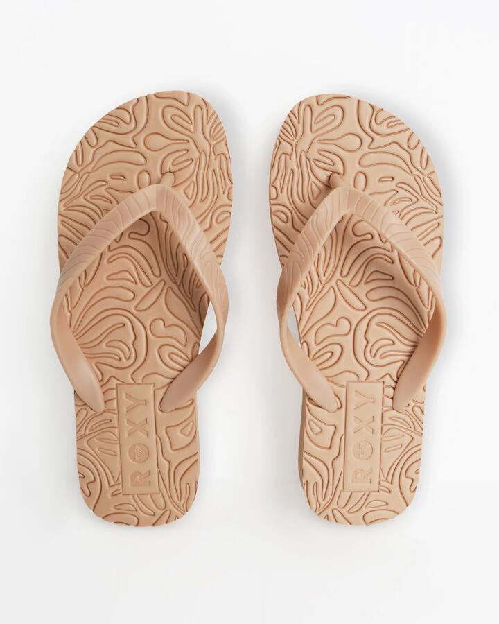 Image of Sandals. Productname: roxy - Womens Beach Up Thongs - Almond - in Almond colour by brand - roxy
