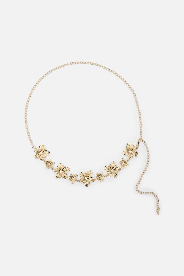 Image of Jewelry. Product name - Flower Chain Belt in Gold colour by brand - Princess Highway