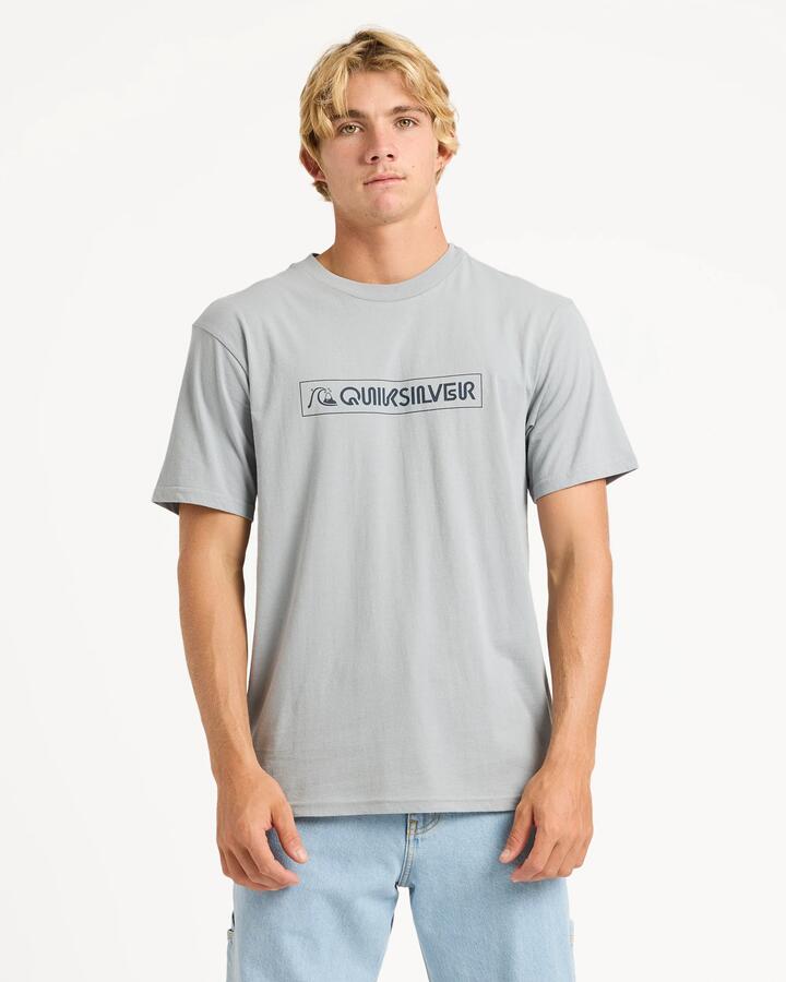 Image of T-Shirts. Product name - Quiksilver Mens Qs Box T-Shirt Quarry in Quarry colour by brand - Quiksilver