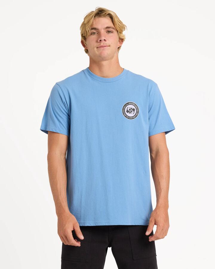 Image of T-Shirts. Product name - Quiksilver Mens Omni Mirror T-Shirt Riviera in Riviera colour by brand - Quiksilver