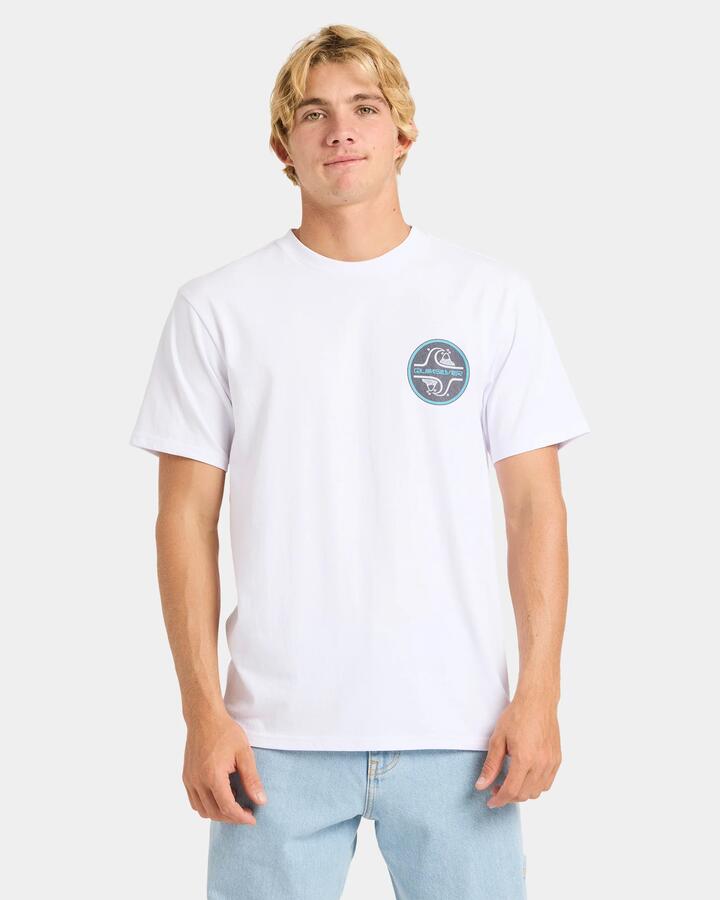 Image of T-Shirts. Product name - Quiksilver Mens Sequel T-Shirt White in White colour by brand - Quiksilver