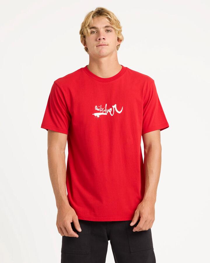 Image of T-Shirts. Product name - Quiksilver Mens Impaired T-Shirt Salsa in Salsa colour by brand - Quiksilver
