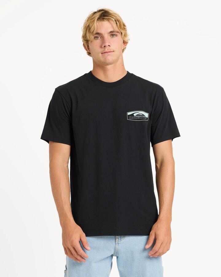 Image of T-Shirts. Product name - Quiksilver Mens All Time T-Shirt Black in Black colour by brand - Quiksilver