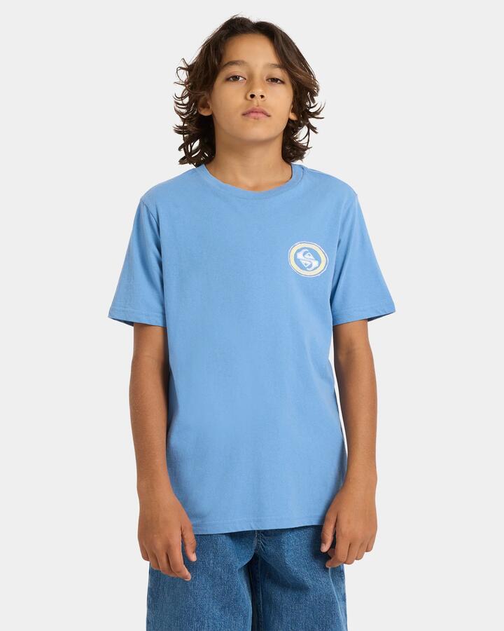 Image of T-Shirts. Product name - Quiksilver Boys 8-16 Tracker T-Shirt Riviera in Riviera colour by brand - Quiksilver
