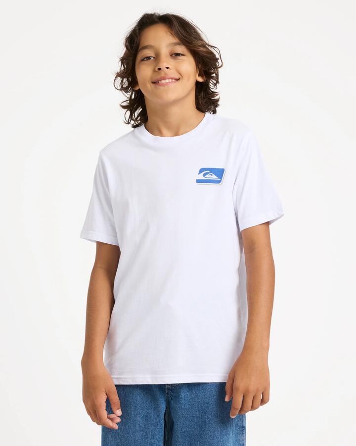 Image of T-Shirts. Productname: Quiksilver Boys 8-16 Reflex T-Shirt White - in White colour by brand - Quiksilver
