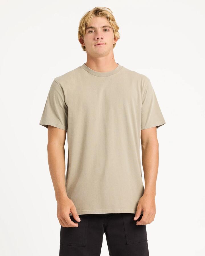 Image of T-Shirts. Product name - Quiksilver Mens Salt Water Crew T-Shirt Seneca Rock in Seneca Rock colour by brand - Quiksilver