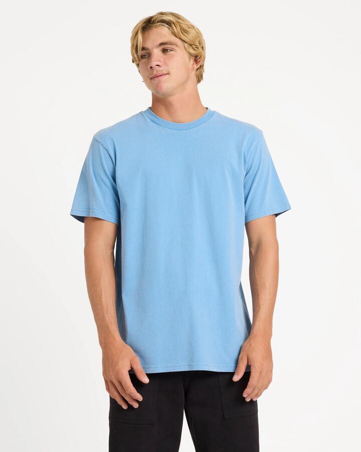 Image of T-Shirts. Product name - Quiksilver Mens Salt Water Crew T-Shirt Riviera in Riviera colour by brand - Quiksilver
