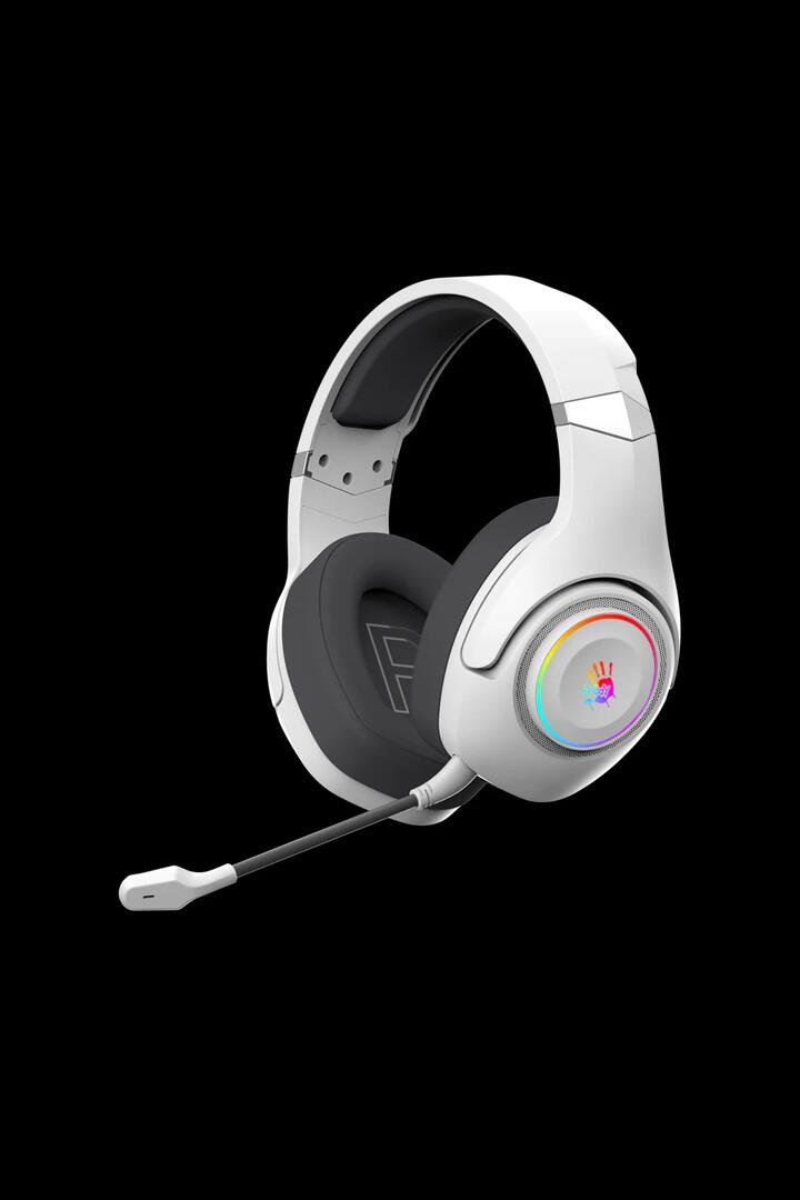 Image of Electronics Accessories. Productname: Bloody GR270 White All-in-One Wireless RGB Gaming Headset in White colour by brand - BLOODY