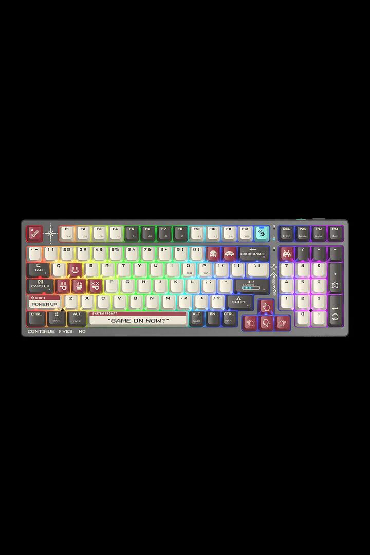 Image of Electronics Accessories. Productname: Bloody WS98 Pixels Red 80% Dual Core Wireless Mechanical Keyboard in Pixels Red colour by brand - BLOODY