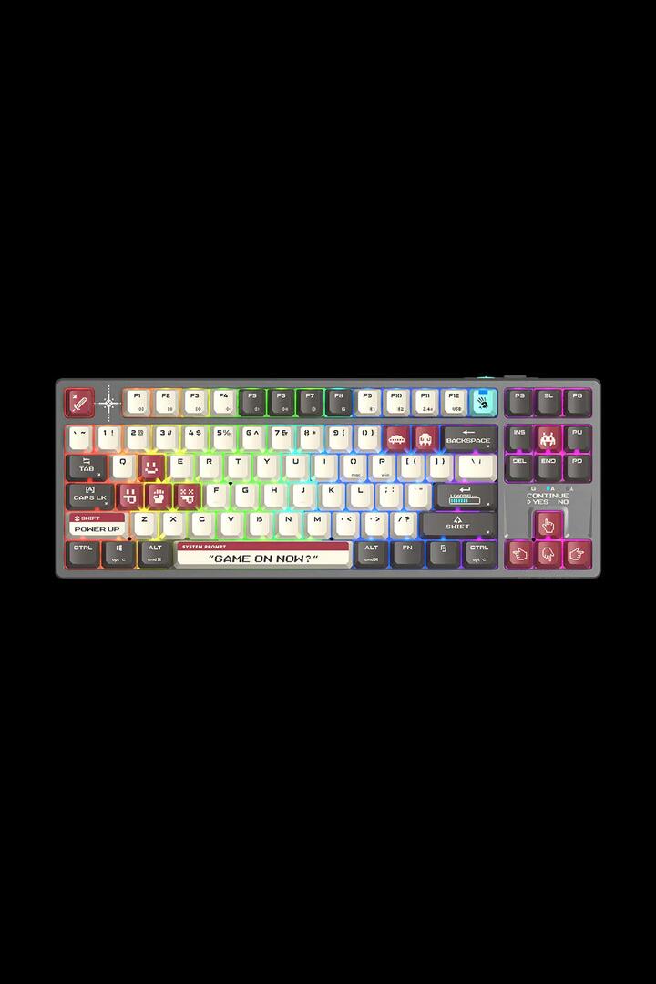Image of Electronics Accessories. Productname: Bloody WS87 Pixels Red TKL Dual Core Wireless Mechanical Keyboard in Pixels Red colour by brand - BLOODY