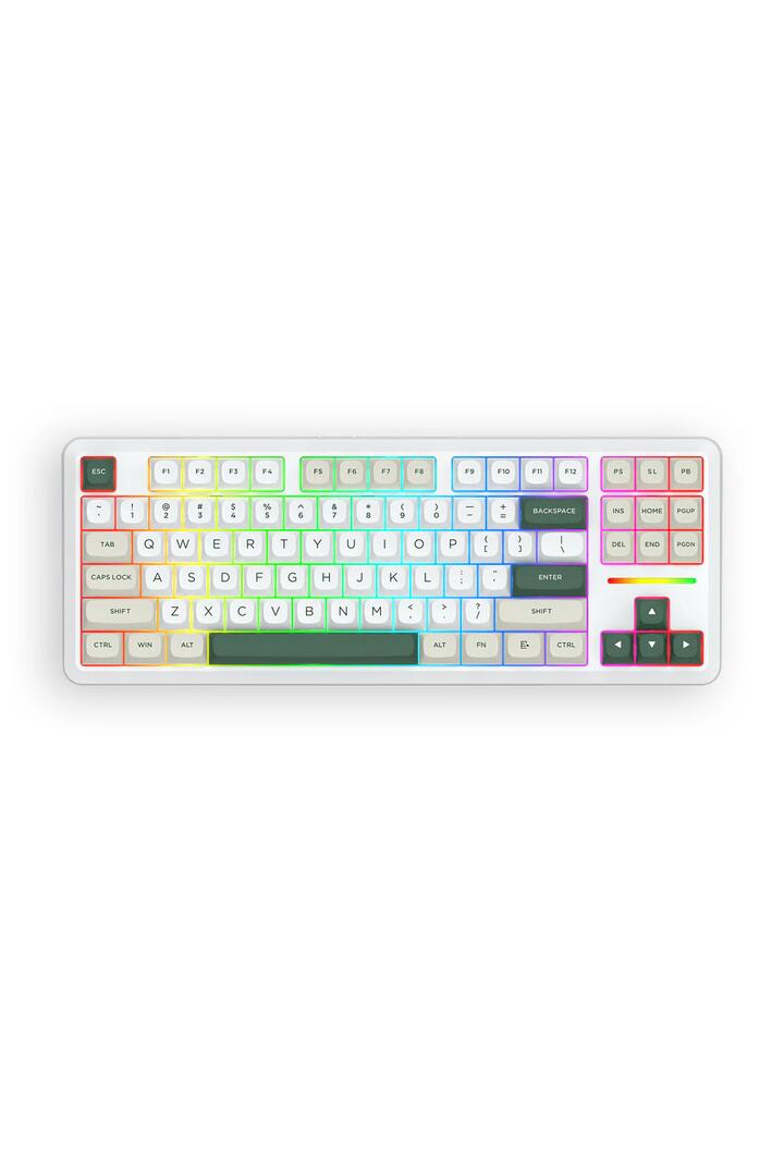 Image of Electronics Accessories. Productname: Redragon K734WCG RGB Pro Wildslash White TKL Gasket Wireless Mechanical Keyboard in White colour by brand - REDRAGON