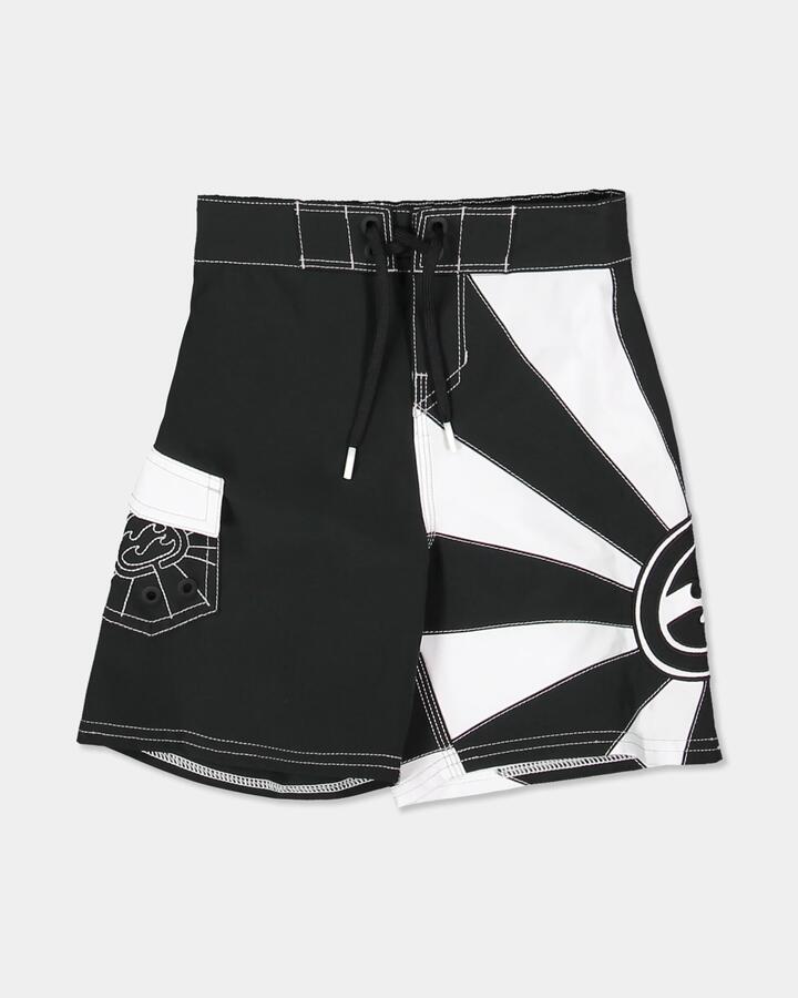 Image of Swimwear. Product name - Billabong Toddlers Ai Rising Performance 13" Boardshorts Black/White in Black/White colour by brand - Billabong