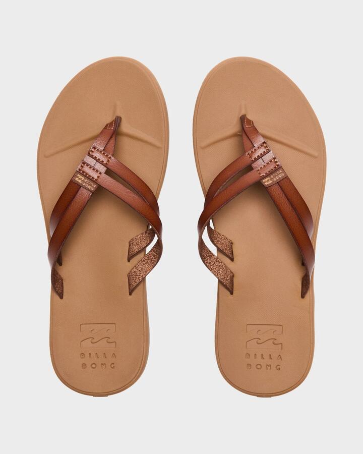 Image of Sandals. Product name - Billabong Womens Olivia Recovery Strappy Thongs Brown/Tan in Brown/Tan colour by brand - Billabong
