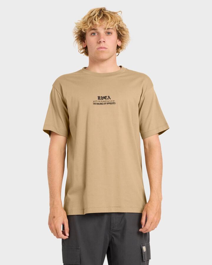 Image of T-Shirts. Product name - RVCA Mens Venom Bite T-Shirt Coyote in Coyote colour by brand - RVCA