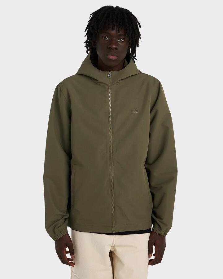 Image of a model wearing Outerwear. Productname: element Mens Alder Shell Jacket Kalamata - in Kalamata colour by brand - Element
