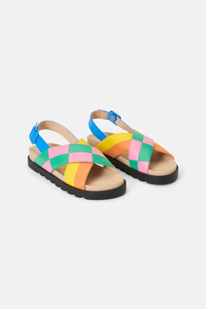 Image of Sandals. Productname: Chequered Past Sandal Multi in Multi colour by brand - Gorman