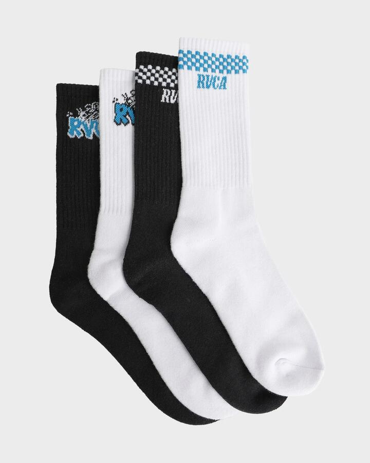 Image of Socks. Product name - RVCA Mens Rvca Seasonal Crew Socks Multi in Multi colour by brand - RVCA