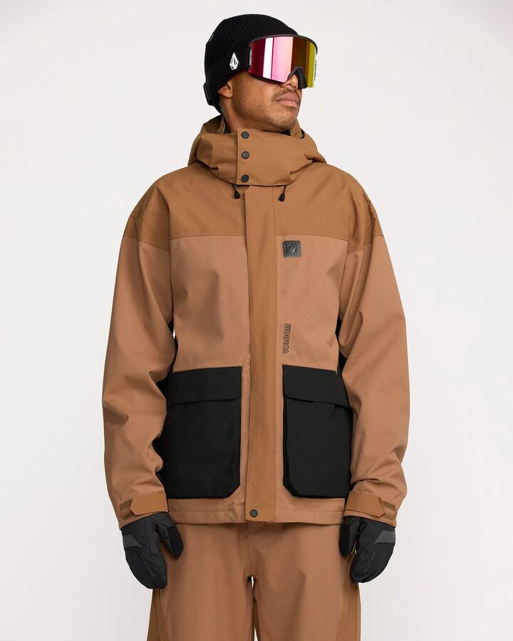 Image of Coats & Jackets. Product name - Volcom Mens Kleveland Snow Jacket Terra Brown in Terra Brown colour by brand - Volcom