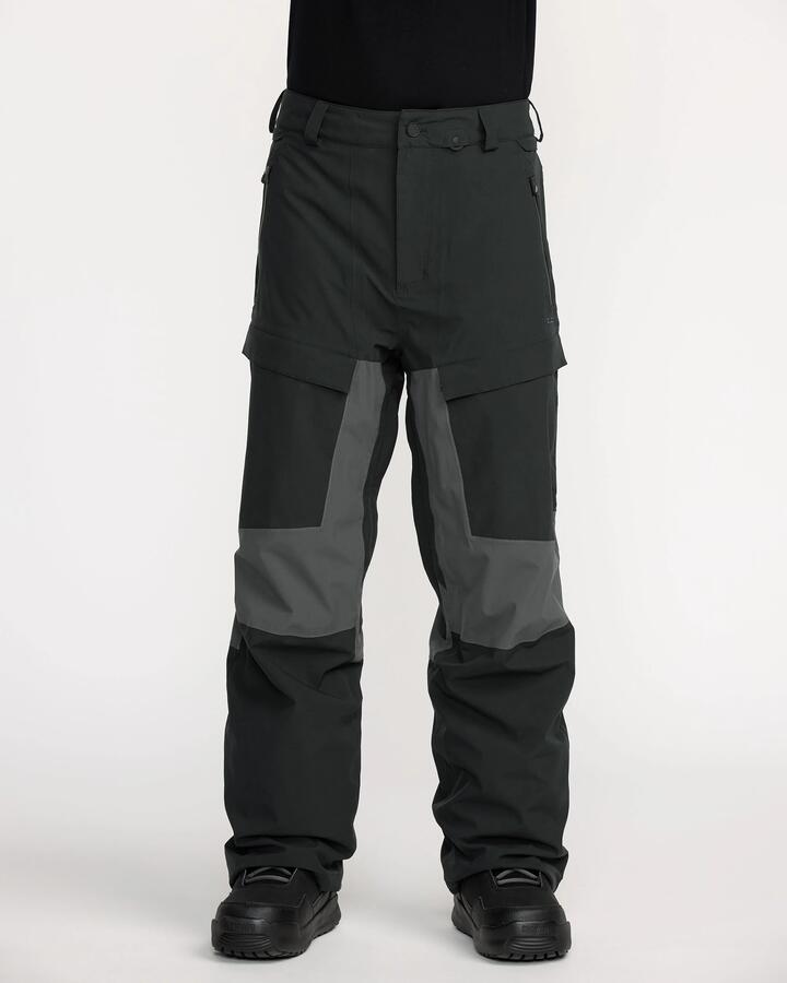 Image of a model wearing Pants. Productname: Volcom Mens Ringe Stretch 30K Snow Pants Moss Green - in Moss Green colour by brand - Volcom