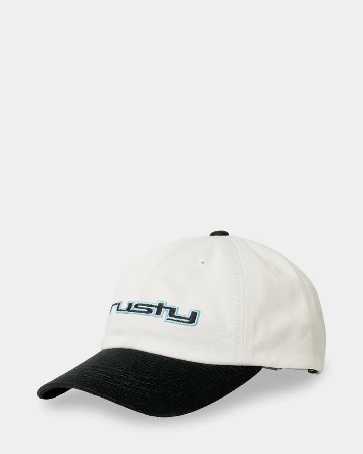 Image of Hats. Productname: rusty - Youth Lines Dad Cap - Black - in Black colour by brand - rusty