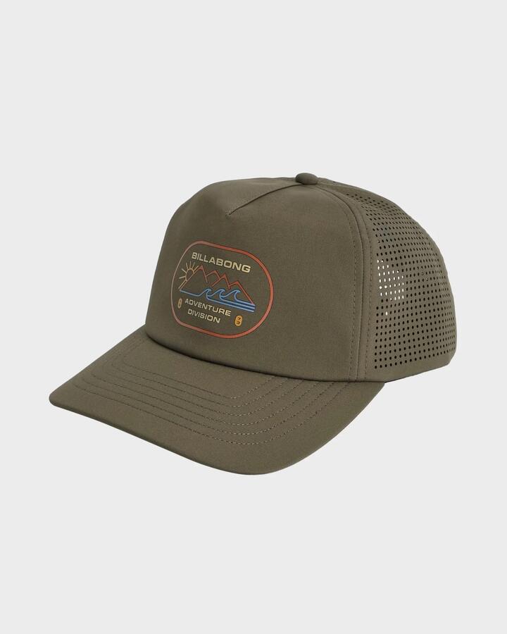Image of Electronics Accessories. Productname: billabong - Mens Adiv Tech 6 Panel Snapback Cap - Winter Moss - in Winter Moss colour by brand - billabong
