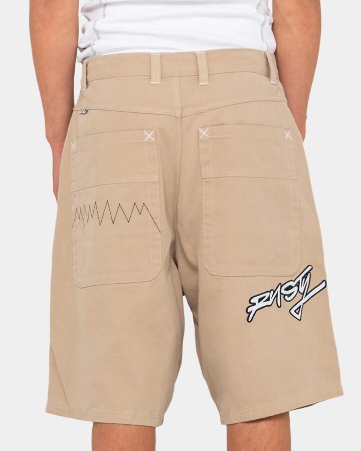Image of Accessories. Productname: rusty - Mens Step Stone Baggy 24" Walkshorts - Abbey Stone - in Abbey Stone colour by brand - rusty