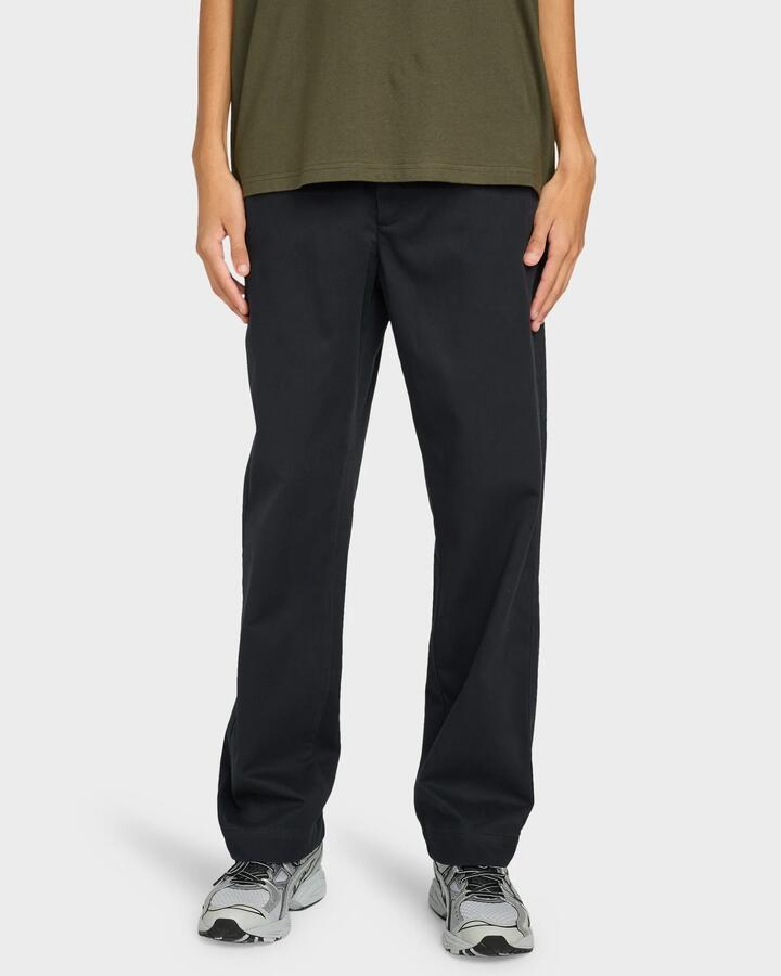 Image of a model wearing Pants. Productname: element - Mens Relax Work Chino Pants - Flint Black - in Flint Black colour by brand - element