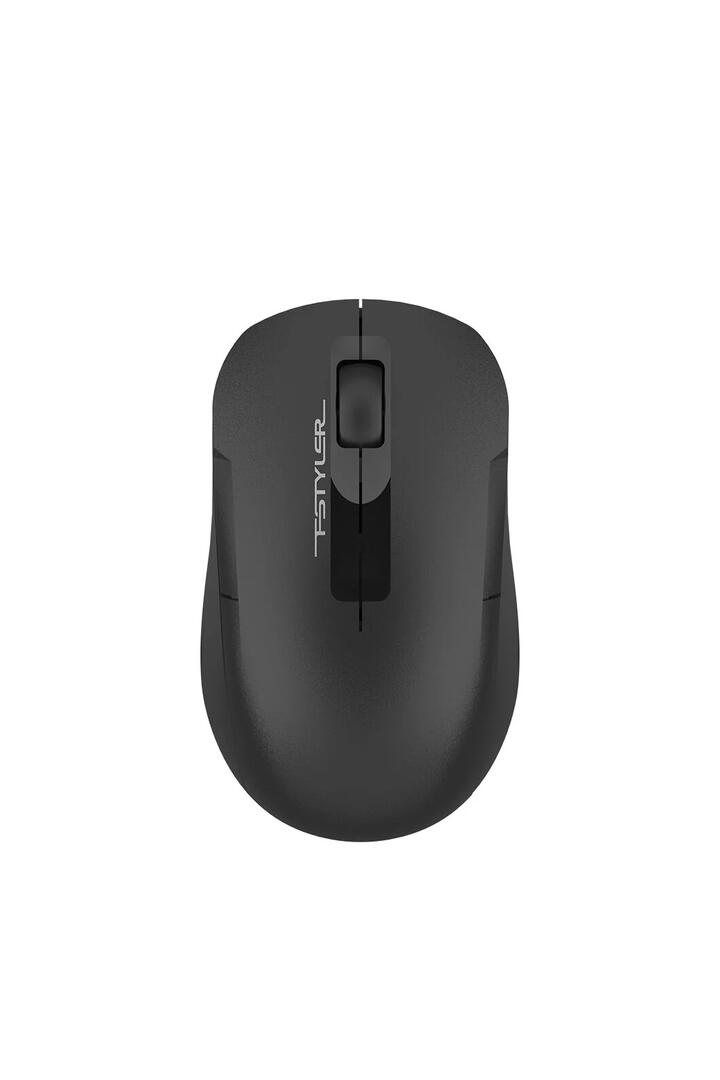 Image of Electronics Accessories. Productname: A4Tech FG15CS Air2 Black Compact Dual-Mode Silent Wireless Mouse in Black colour by brand - A4Tech